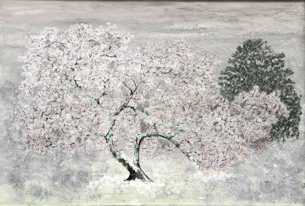 第74回 光陽展　糸本　政昭（イトモトマサアキ）野梅 油 F120